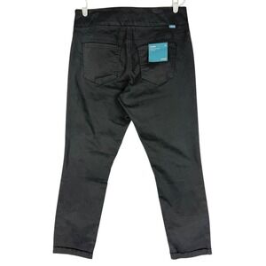 Jag Women Amelia Pull-on Stretch Slim Black Ankle Pants Sz 12 Row Rolled Hem NWT